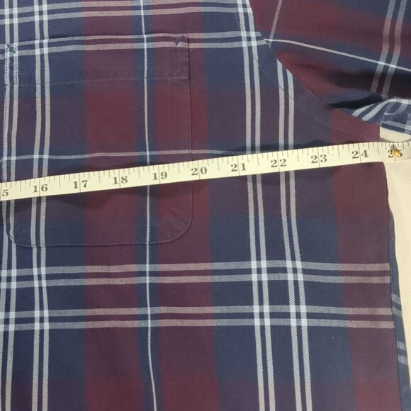 Tommy Hilfiger Men's 17.5 36/37 Long Sleeve Button Up Purple/Blue Dress Shirt - Picture 7 of 9